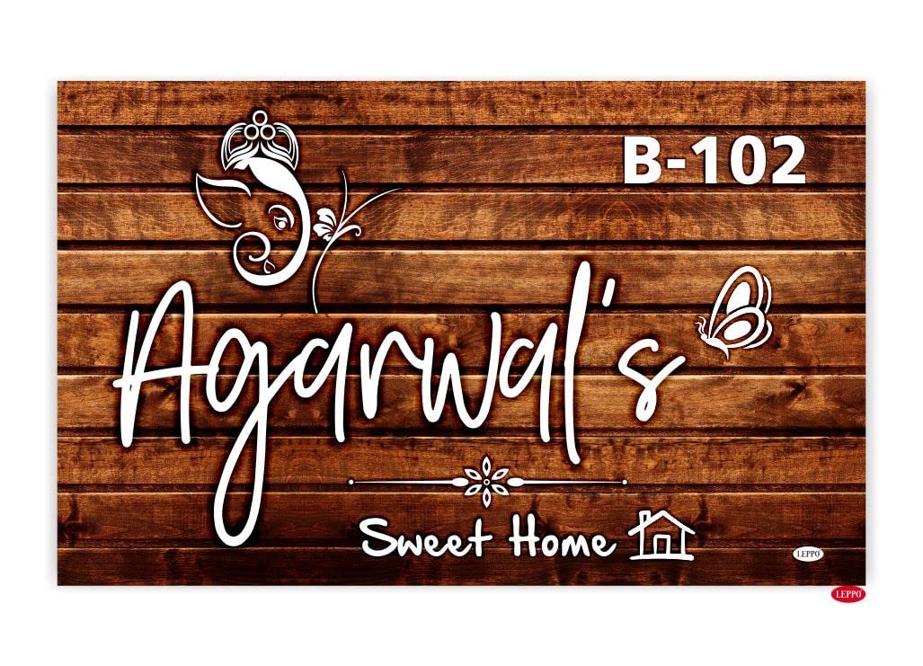 LEPPO Custom Wooden Name Plate