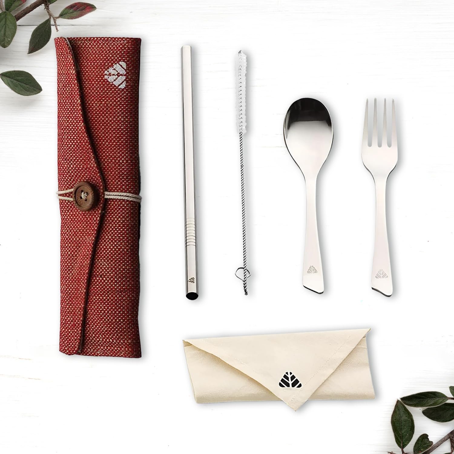 reusable stainless steel cutlery set