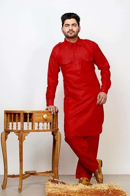 Pro-Ethic Style Developer Men Cotton Pathani Suit Set