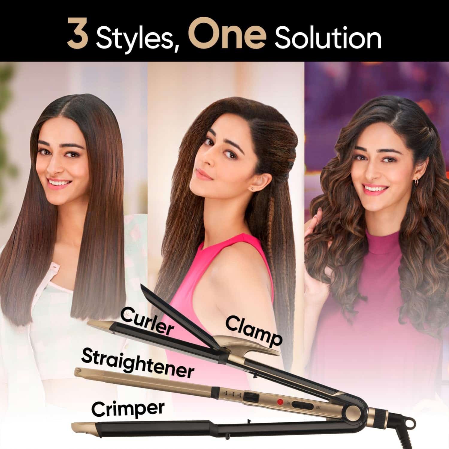 Stylish Hair Curler & Straightener