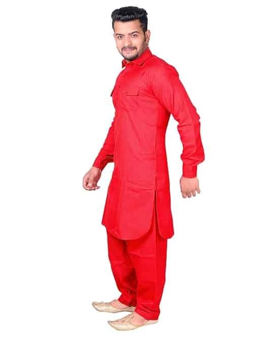 Teej Special Syrox Men's Cotton Pathani Suit