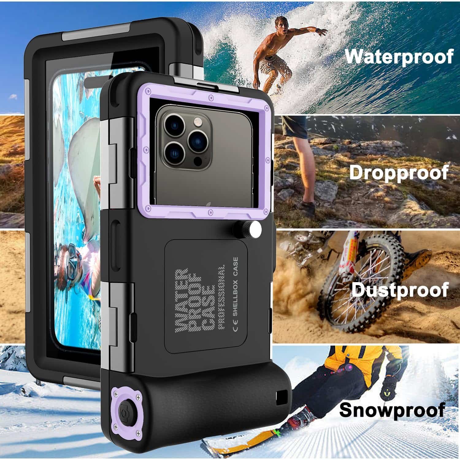 50FT Waterproof Case for iPhone 16 Pro Max Diving Fun