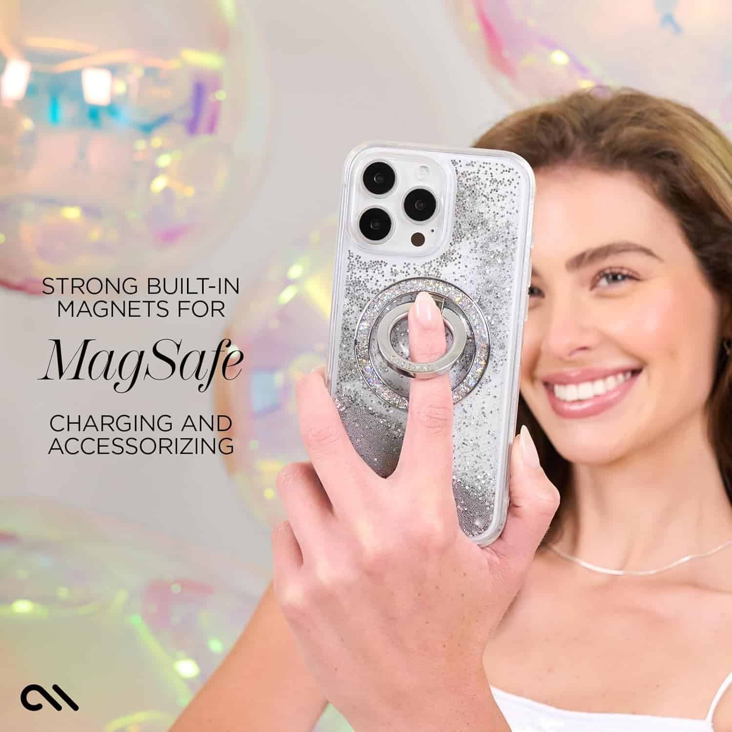 Case-Mate Waterfall Silver Glitter Case