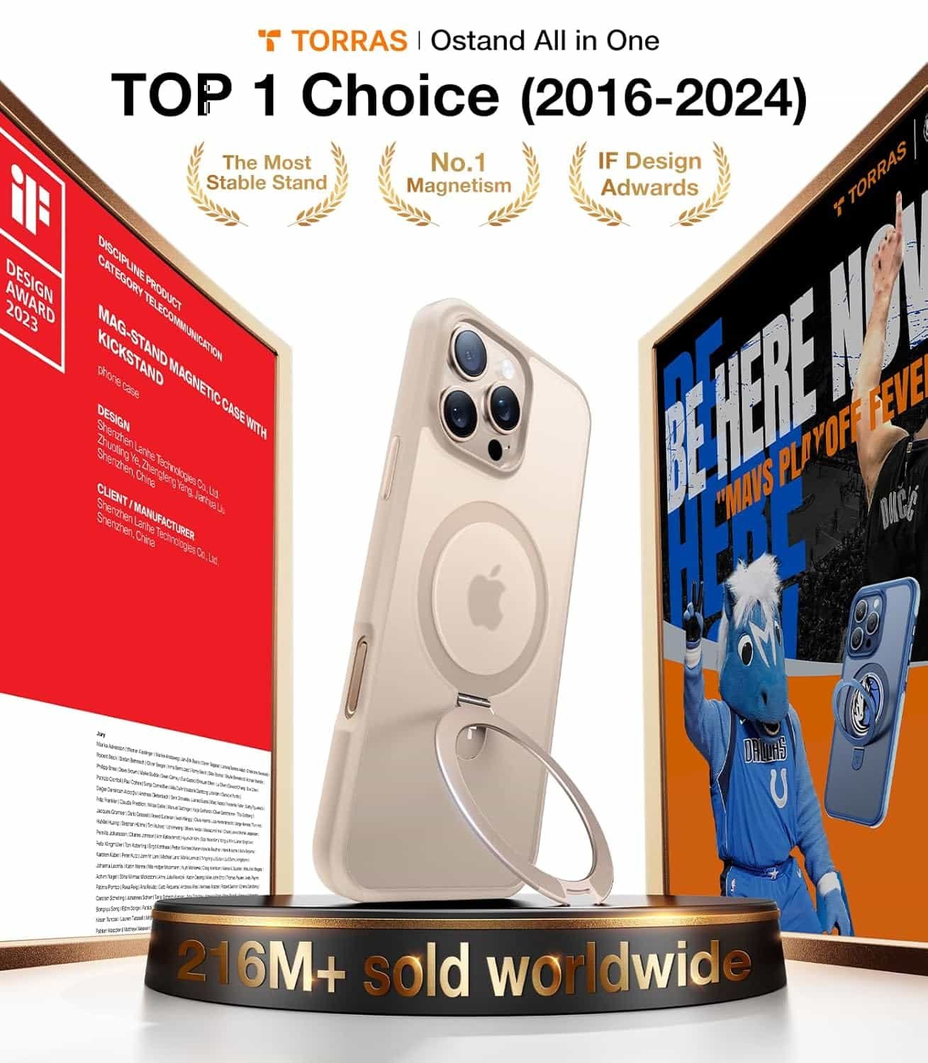TORRAS Magnetic Ostand for iPhone 16 Pro Max