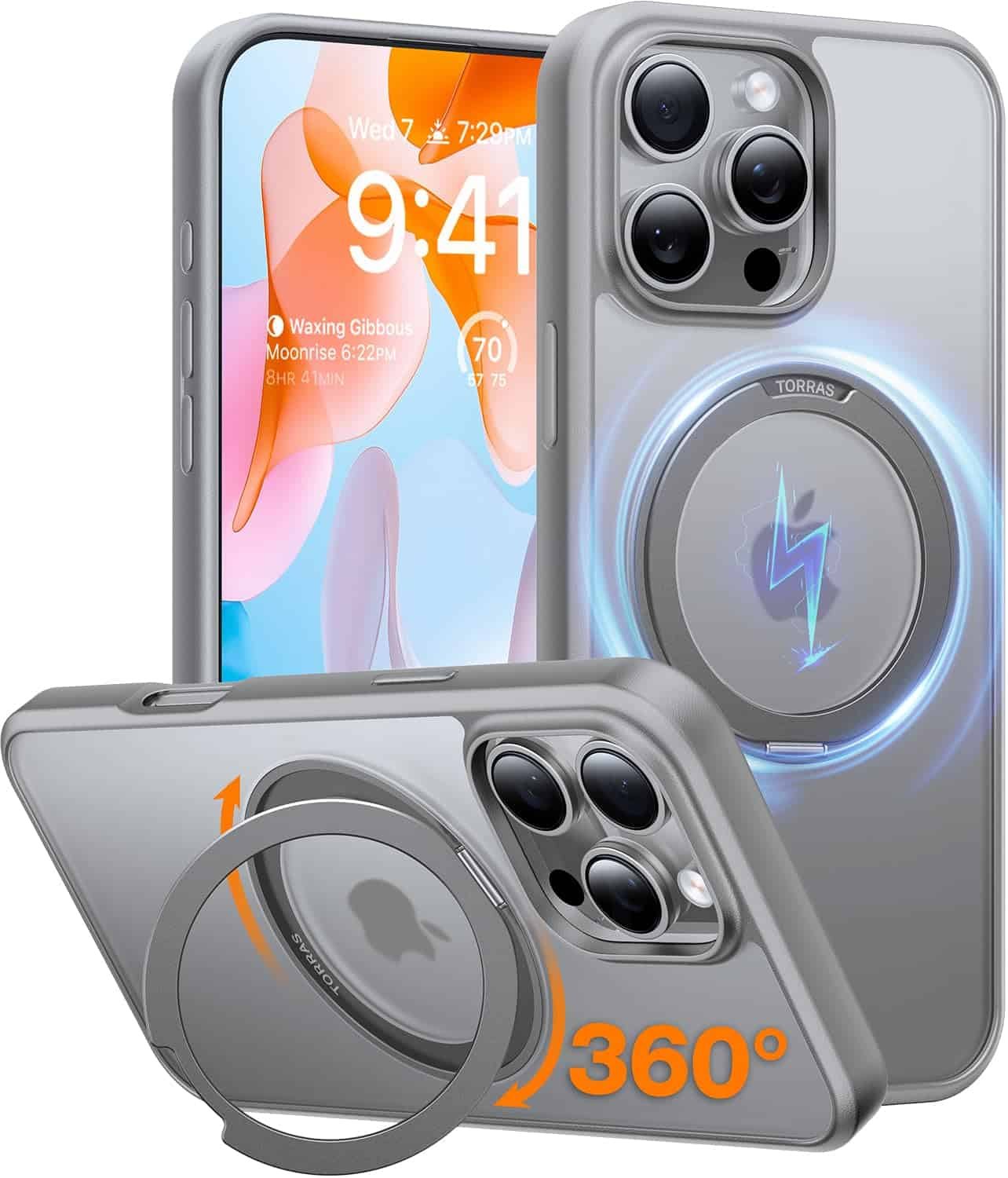 TORRAS Magnetic Ring Case for iPhone 16 Pro Max