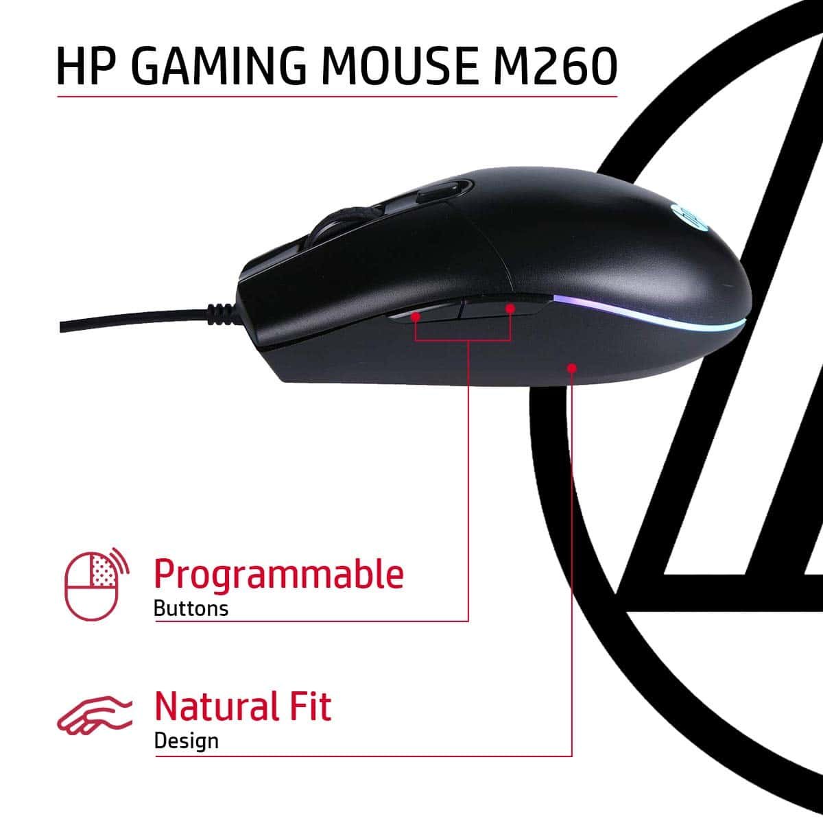 HP M260 RGB Backlighting USB Wired Gaming Mouse