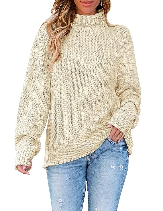 ZESICA Womens Oversized Chunky Knit Sweater