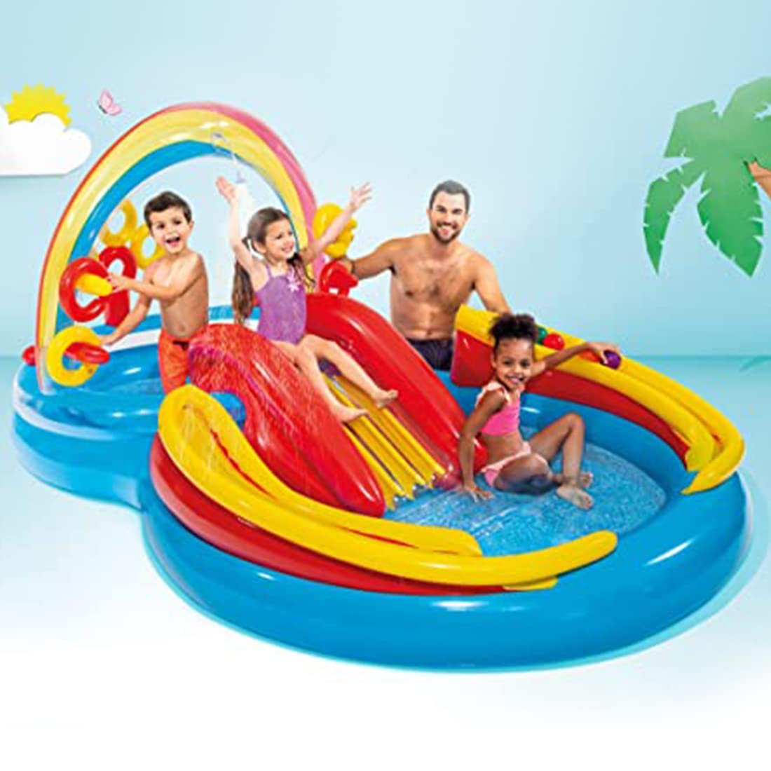 Toy Imagine Water Spray Rainbow Ring Inflatable Swimming Pools