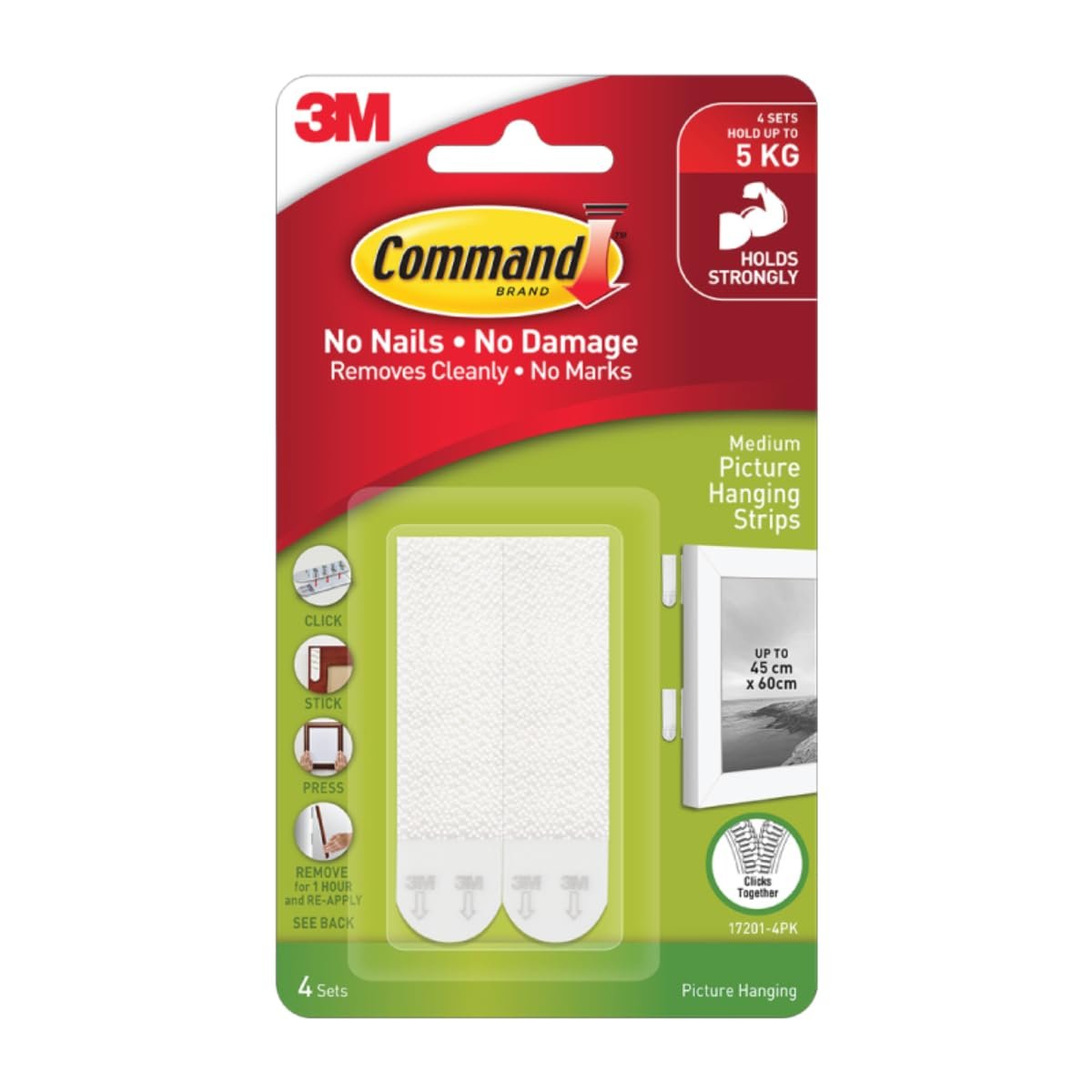 Command Strips for Drill-Free Wall Mounting