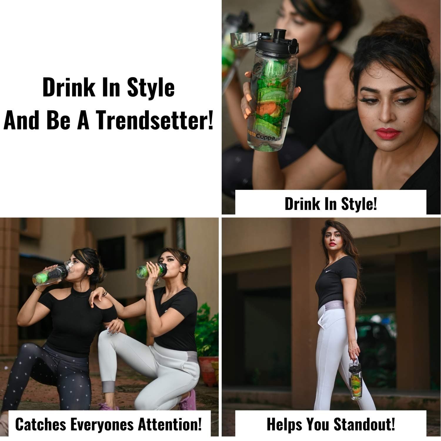 InstaCuppa Fruit Infuser Bottle with Sipper