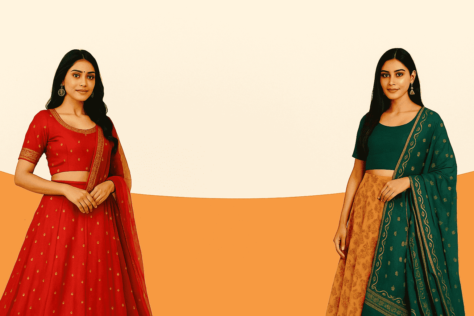 Durga Puja Lehengas Skirts Under 3000