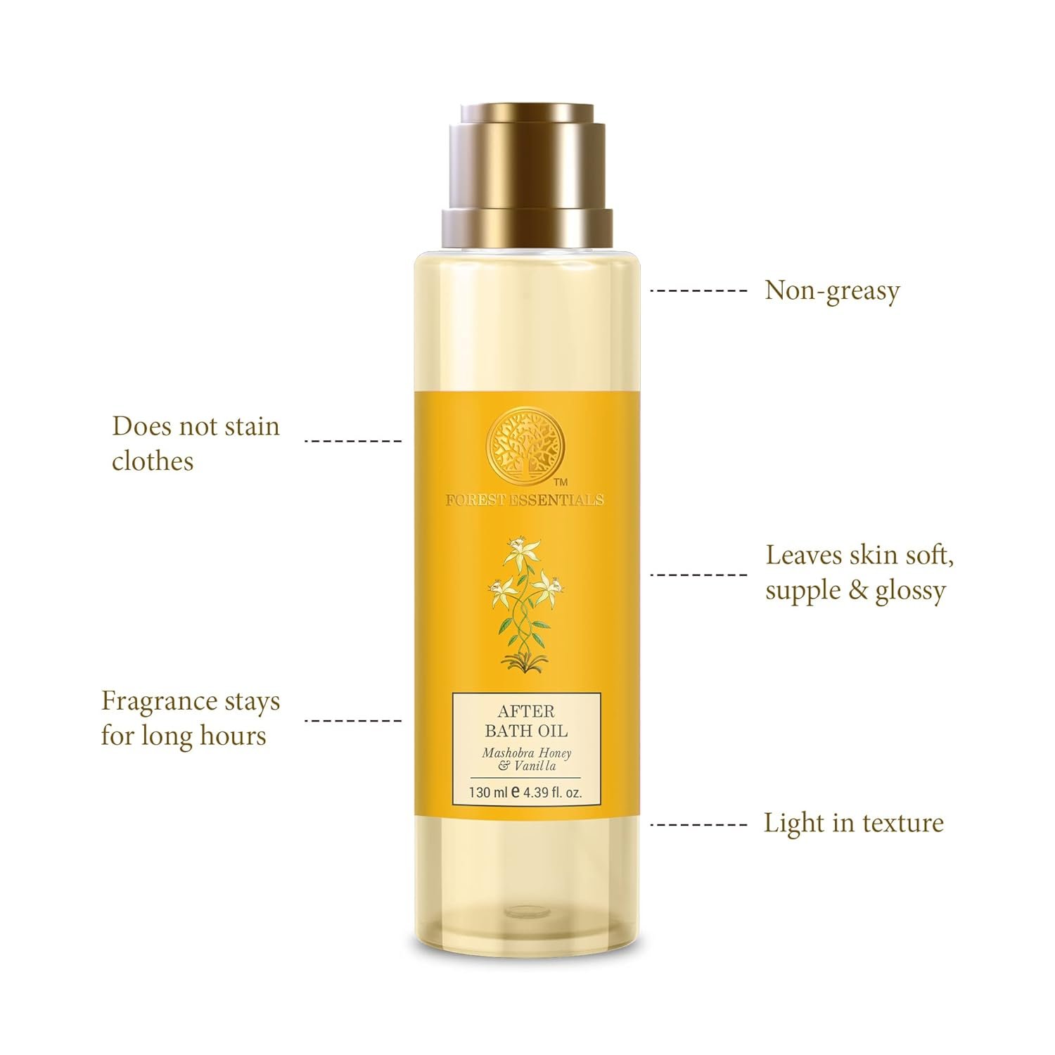 Forest Essentials After Bath Oil – Mashobra Honey & Vanilla