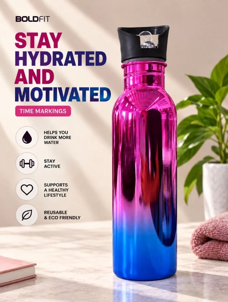 Pink Premium Gradient Sports Water Bottle