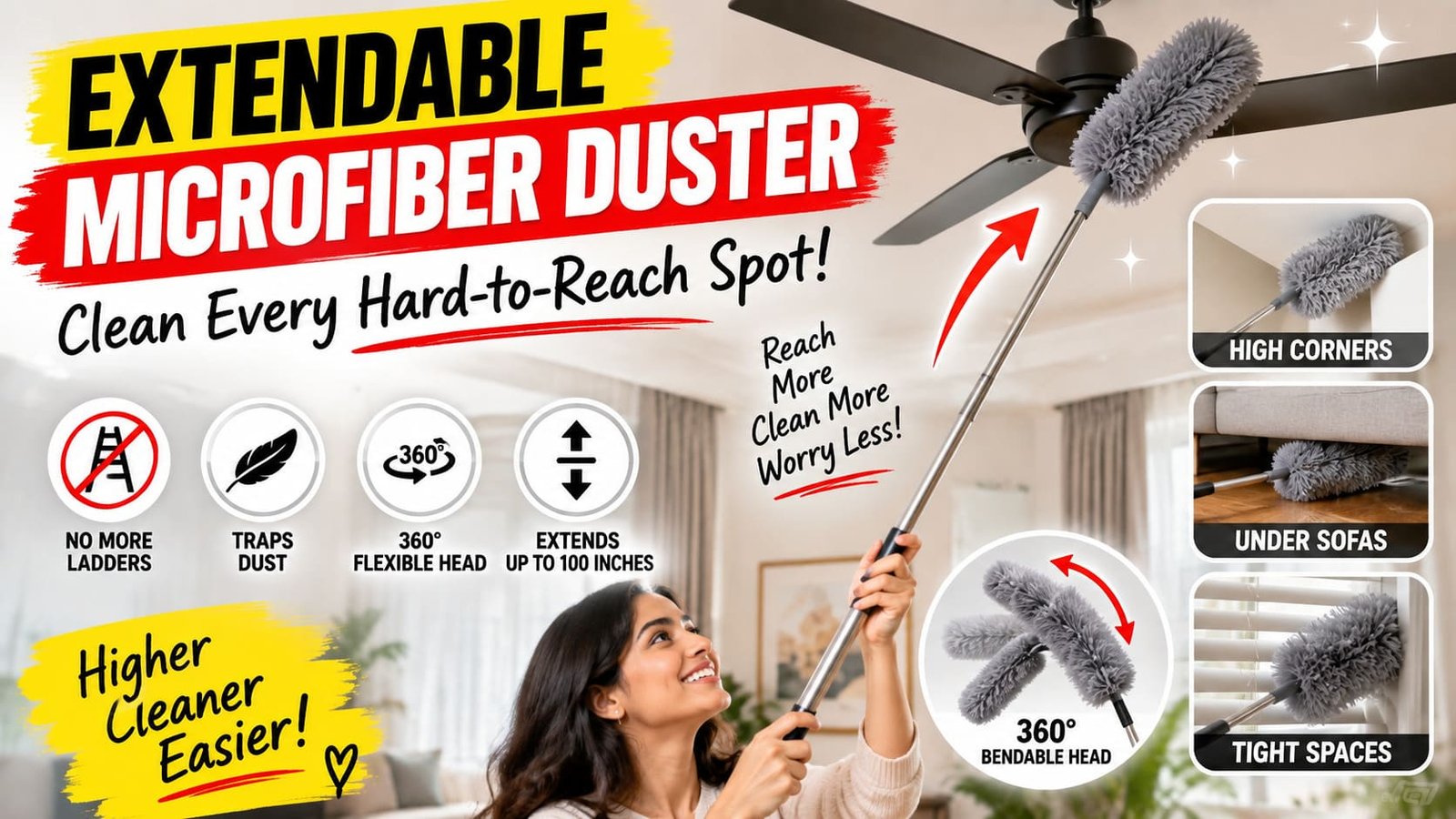 Extendable Microfiber Duster